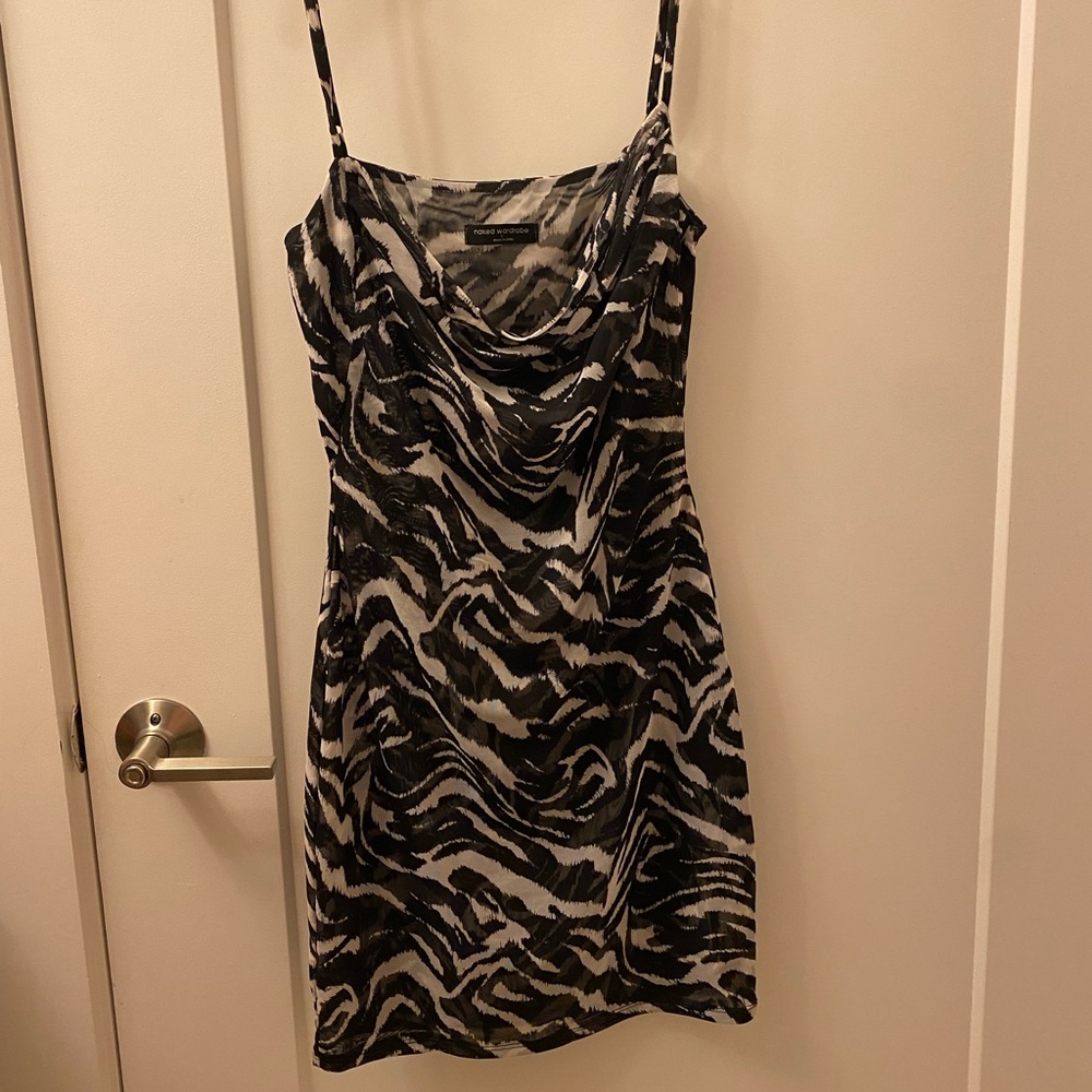 Naked wardrobe zebra print dress